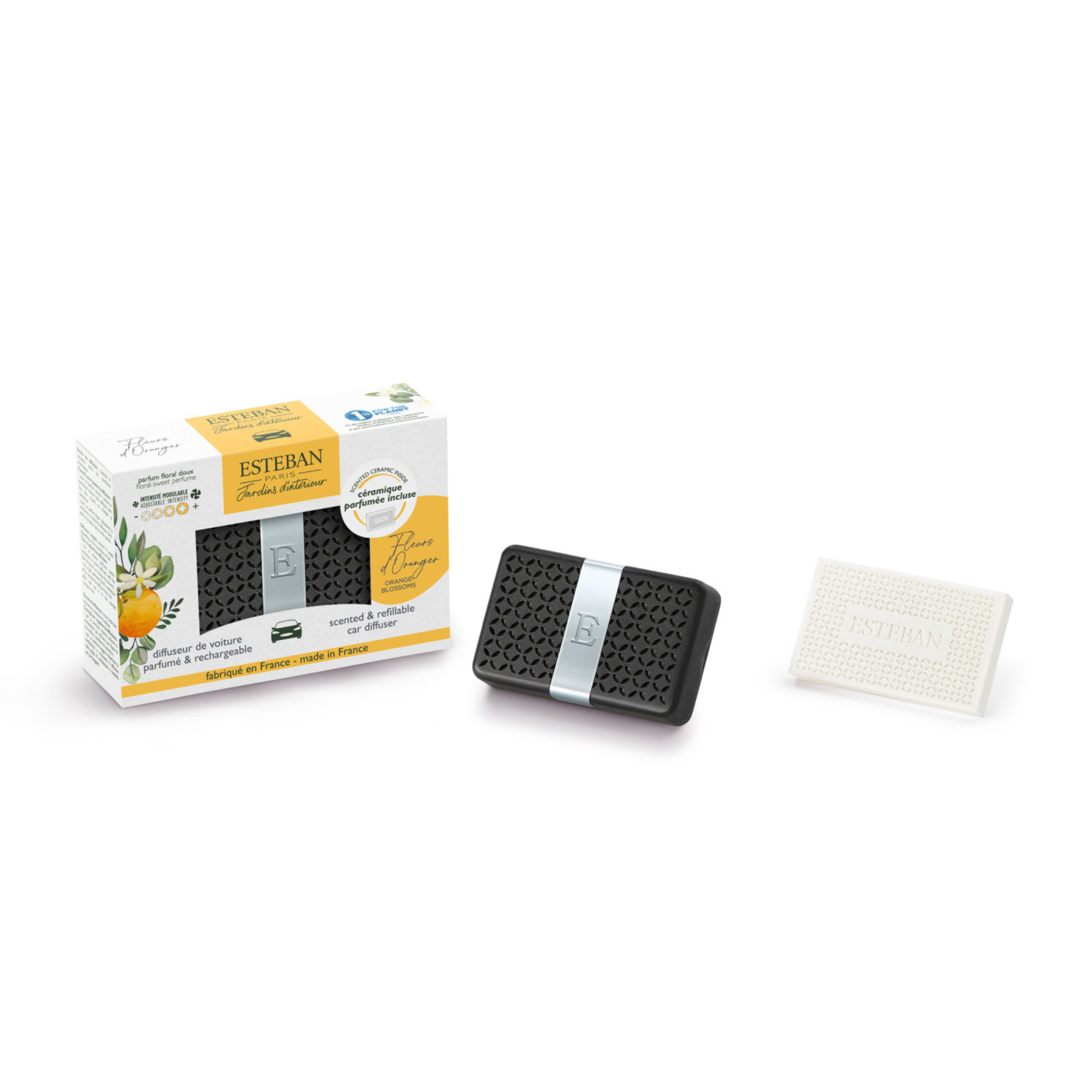 Diffuseur de voiture parfume et rechargeable fleurs d'oranger