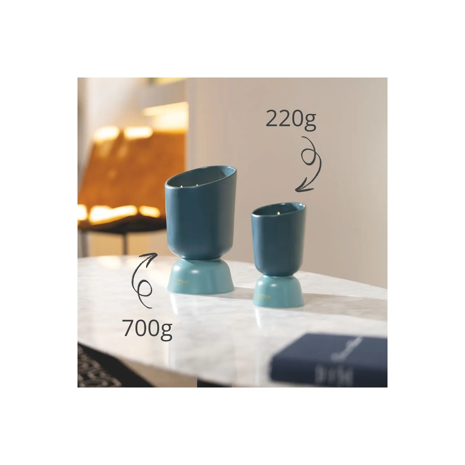 BOUGIE PARFUMEE ICONIC COLOR RECHARGEABLE 700G FIGUE NOIRE 4