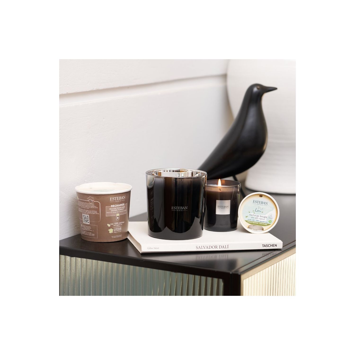 BOUGIE PARFUME INITIALE RECHARGEABLE 180G PUR LIN 6