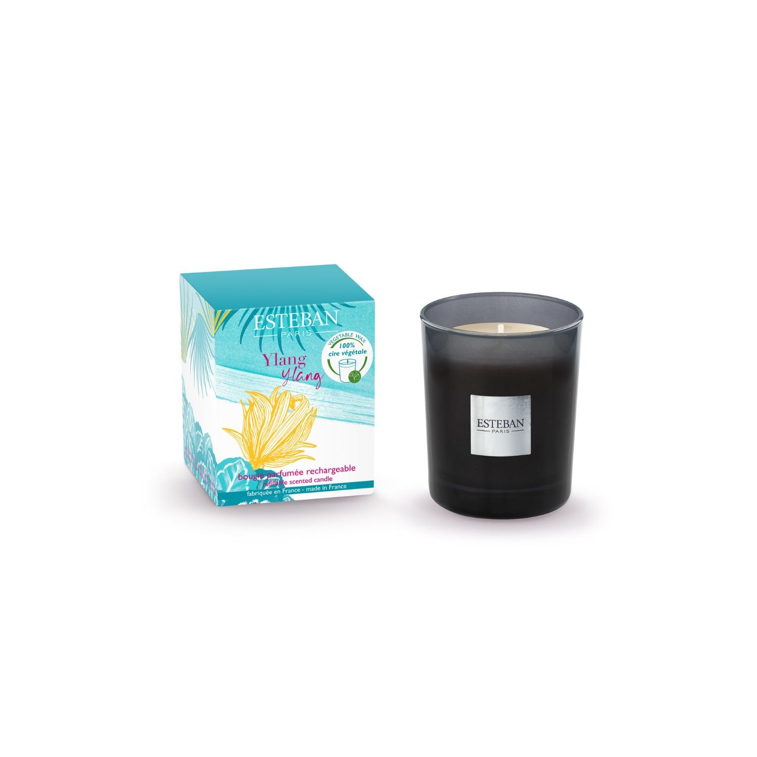BOUGIE PARFUMEE INITIALE RECHARGEABLE 180G YLANG YLANG