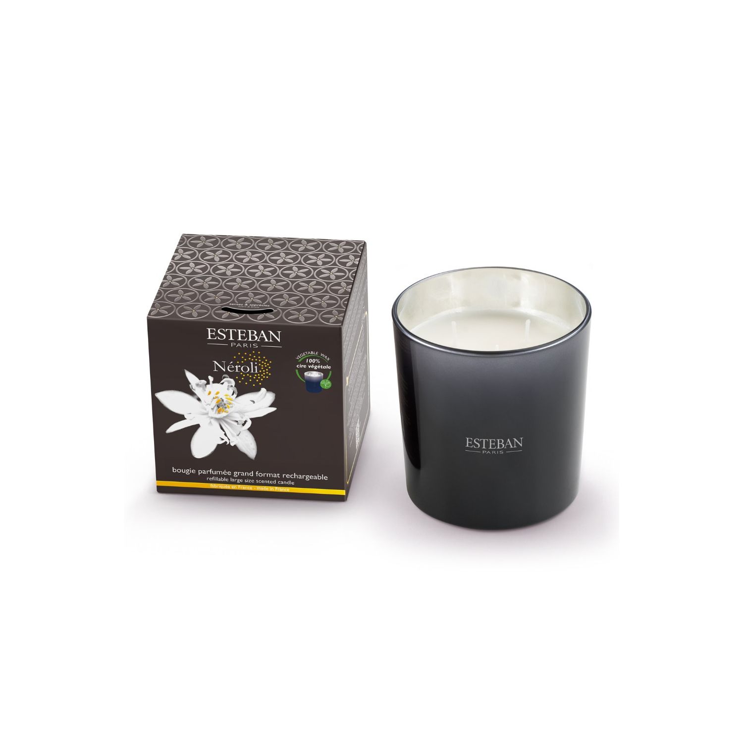 BOUGIE PARFUMEE GRAND FORMAT RECHARGEABLE 450G NEROLI