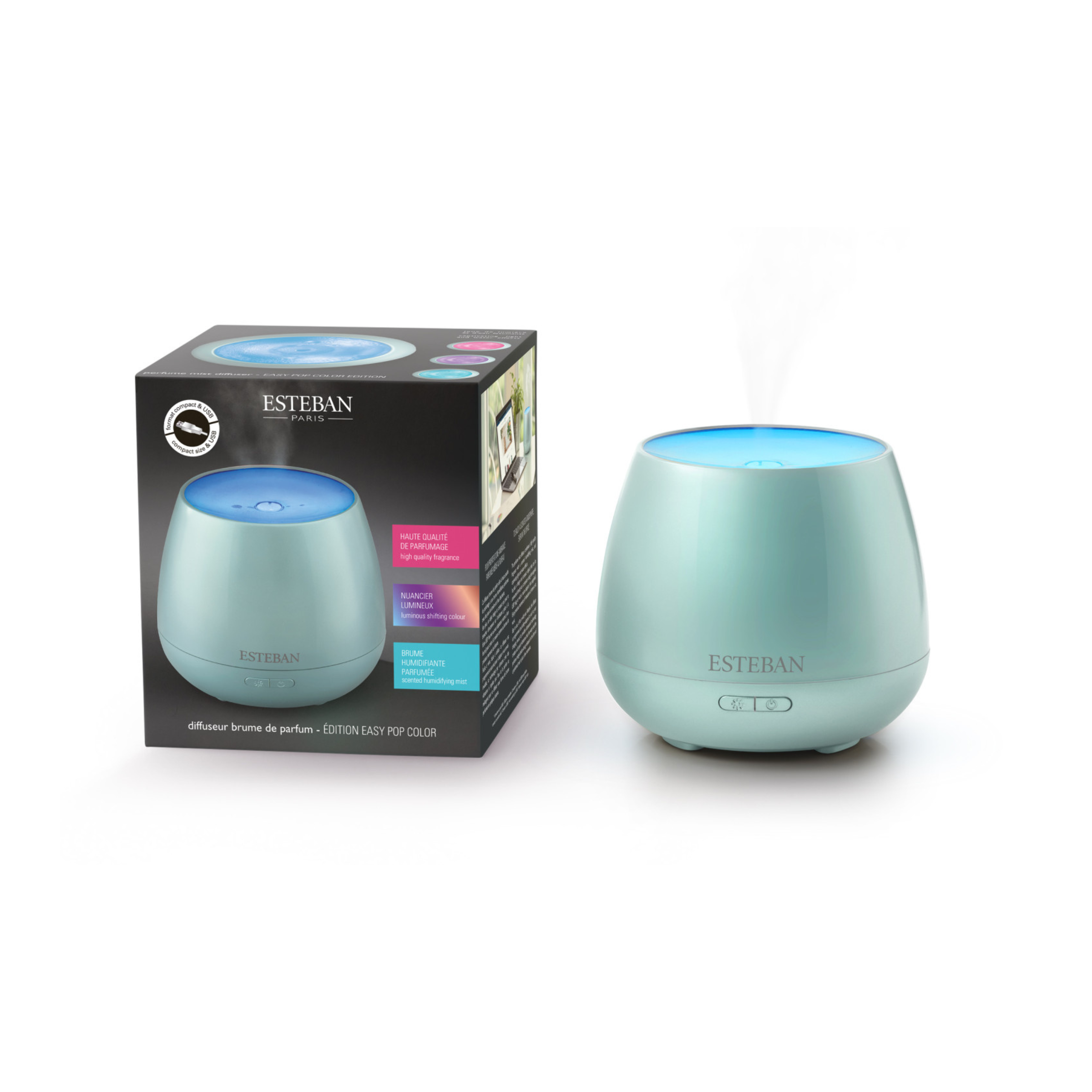 DIFFUSEUR BRUME DE PARFUM - EDITION EASY POP COLOR VERT D'EAU