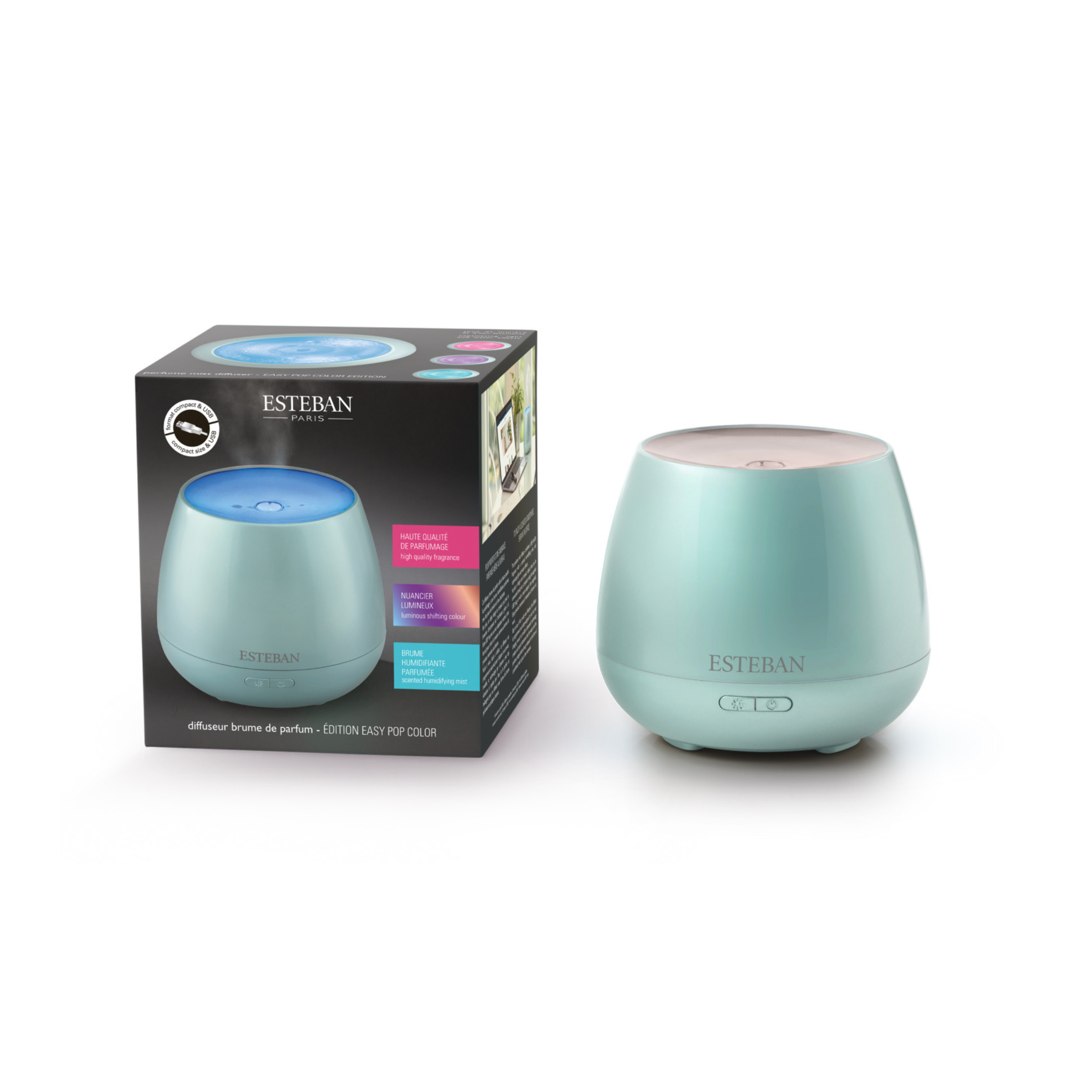 DIFFUSEUR BRUME DE PARFUM - EDITION EASY POP COLOR VERT D'EAU 2