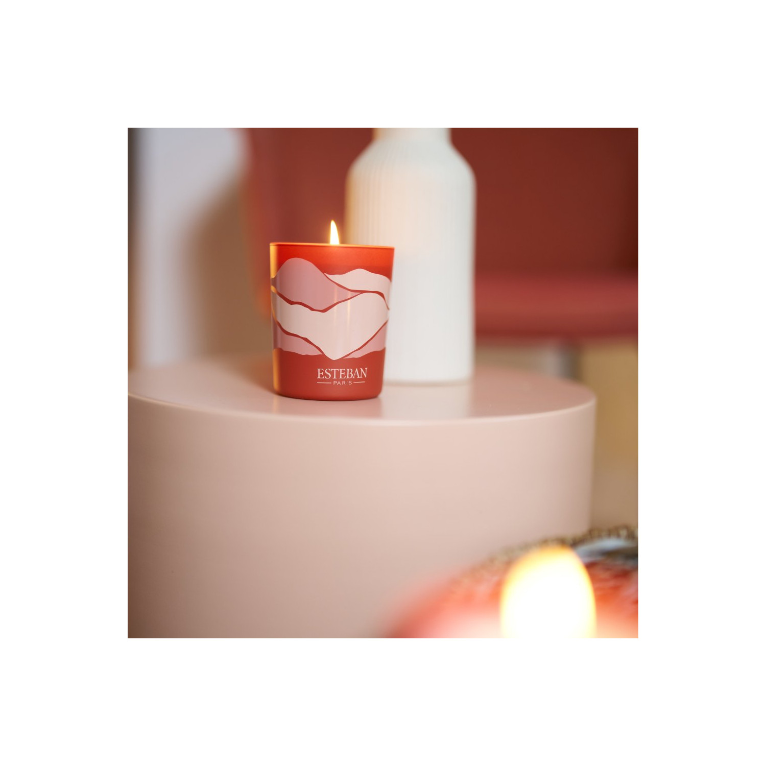 BOUGIE PARFUMEE DECORATIVE RECHARGEABLE 180G TERRE D'OCRE KARITE 3