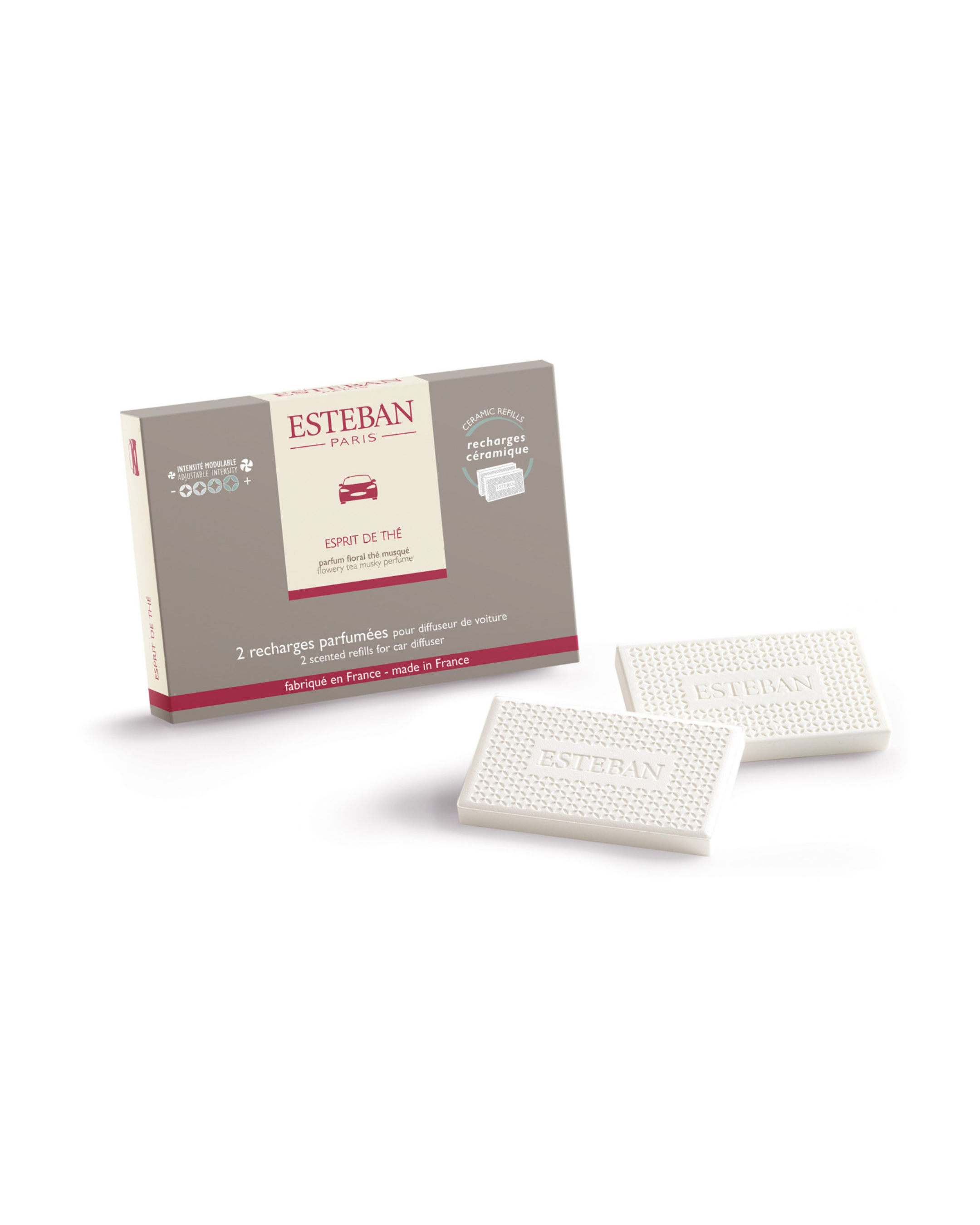 Recharge Esprit de Thé pour diffuseur de voiture & Pochette à parfum