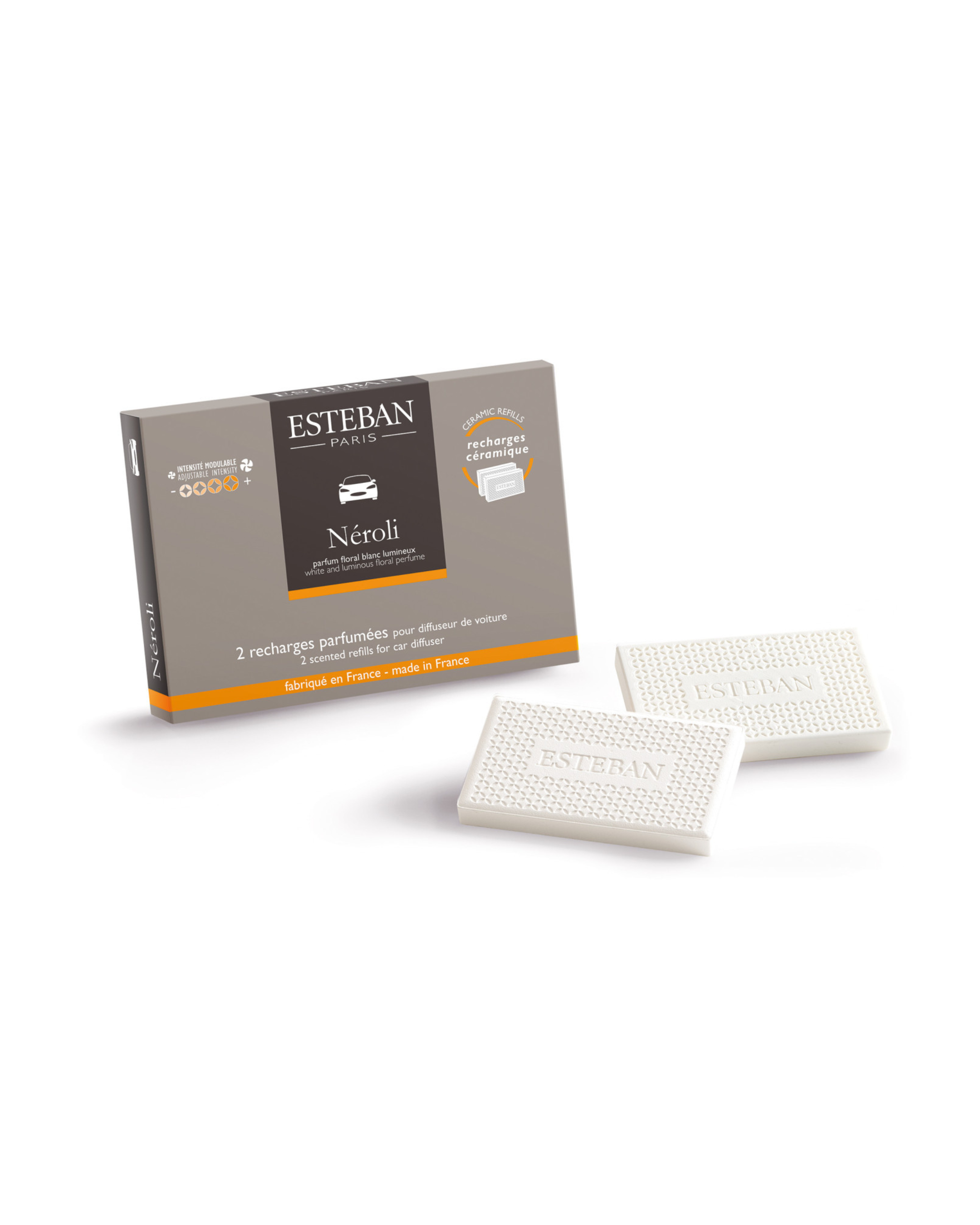 Recharge Néroli pour diffuseur de voiture & Pochette à parfum